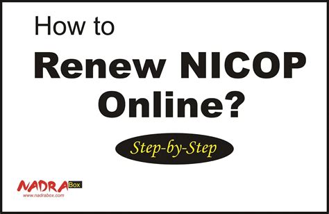 how to renew nicop